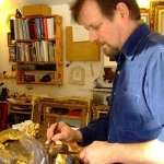 g-gilding 18th century girndole frame