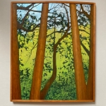 Untitled | oil, metal leaf on cherry panel