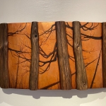 Untitled | oil, metal leaf on cedar