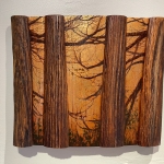 Untitled |  oil, metal leaf on cedar