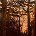 Untitled | oil & metal leaf on cherry panel