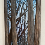 Untitled | oil, metal leaf on pine