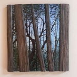 Untitled | oil, metal leaf on pine