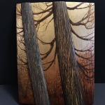 Untitled | oil & metal leaf on pine