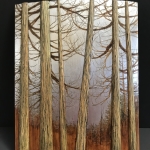 Untitled | oil & metal leaf on pine