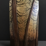 Untitled | oil & metal leaf on pine