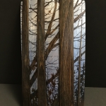 Untitled | oil & metal leaf on cedar