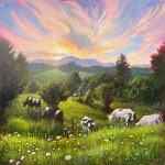 Philip_Hagopian-Bovines-at-Sunset