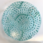 Sadler_Garrett_Teal_Bean_bowl_9round_fusedglass