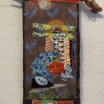 Sacred Garden, 2022,11"x5", silk and cotton fabric, embroidery floss