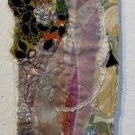 The Breeze whispered to me, 2022,30"x9.5", cotton and synthetic fabrics, embroidery floss